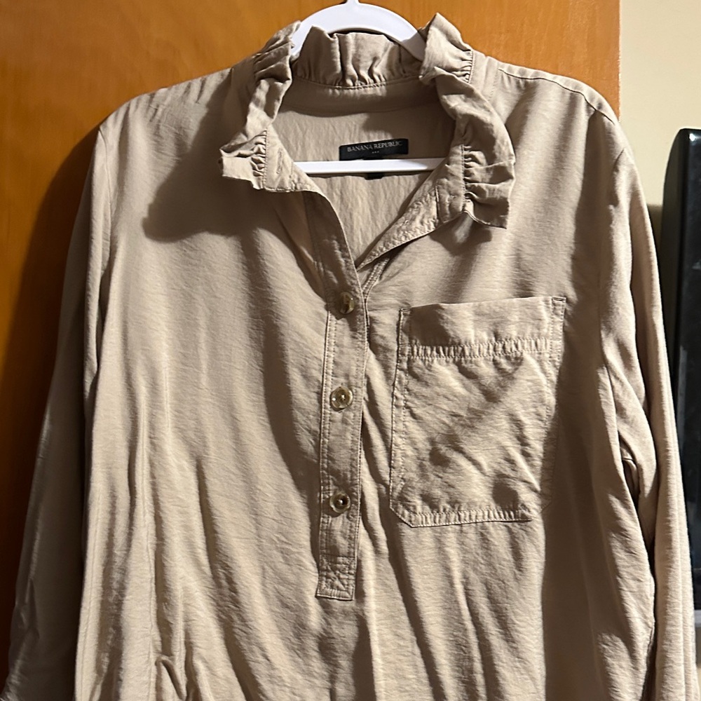 Banana Republic Tan Button Down Shirt